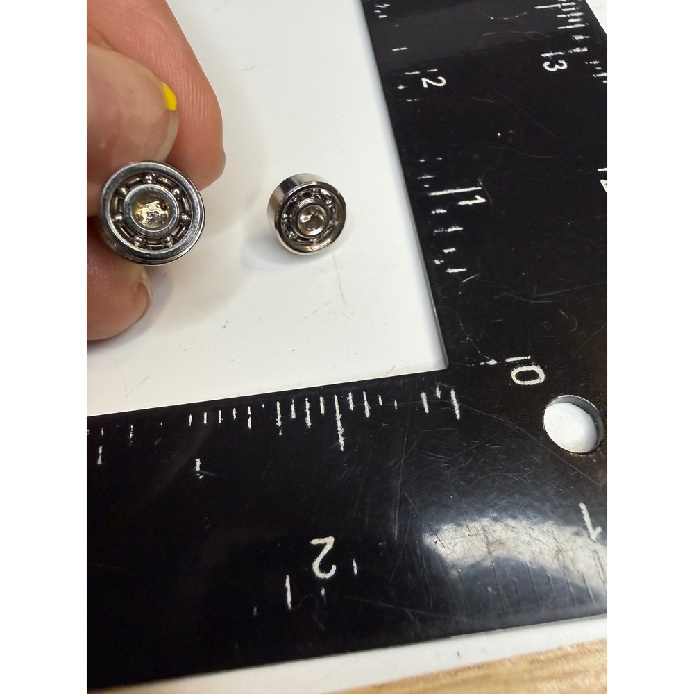 Silver Tone Ball Bearing Lapel Pins Industrial Mechanical Gear Set of 2